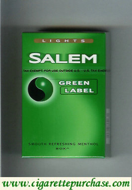 Salem Green Label Lights cigarettes hard box